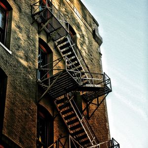Low angle view of building against clear sky