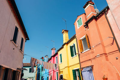 Low angle view of buildings against sky