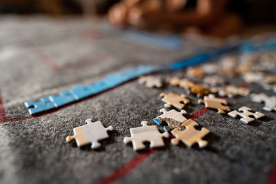 Close-up of objects on table