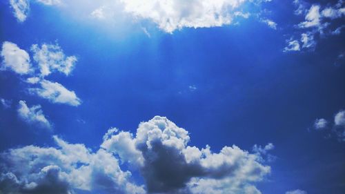 Low angle view of clouds in sky