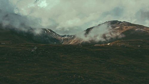 Scenic view of mountain against sky