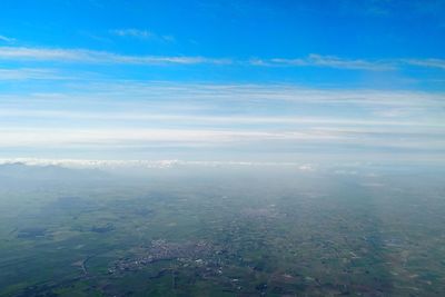 Aerial view of landscape against sky
