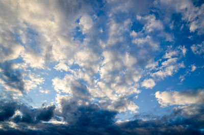 Low angle view of clouds in sky