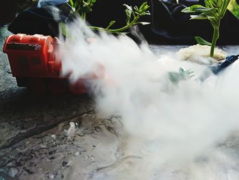 Close-up view of smoke