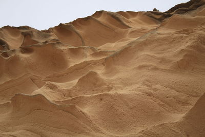 Low angle view of rock formation