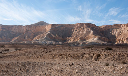 Scenic view of desert against sky