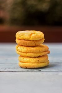 Close-up of cookies on table