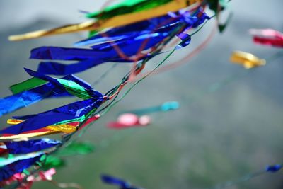 Low angle view of bunting flags