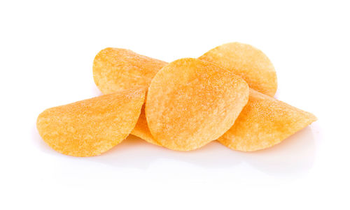 Close-up of cookies against white background