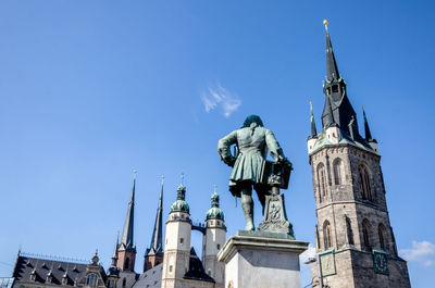 Low angle view of statue