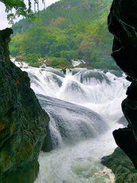 River flowing through rocks