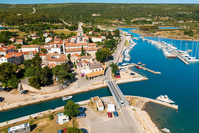 The historic old town of osor on cres island, the adriatic sea, croatia