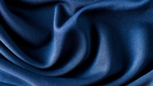 Full frame shot of blue fabric