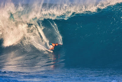 Man surfing in sea