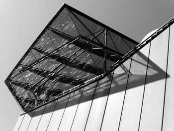 Low angle view of modern building against sky