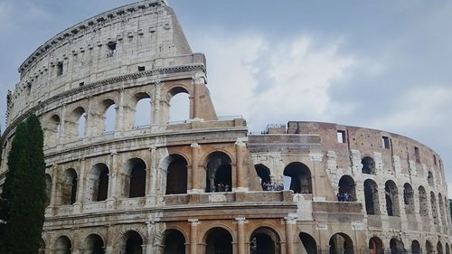 Low angle view of coliseum