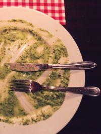 Close-up of food on table