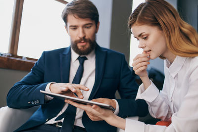 Business people having discussion at office