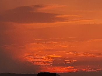 Low angle view of sky during sunset