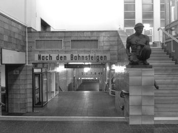 Woman standing in city