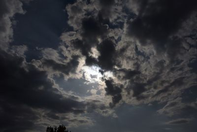 Low angle view of storm clouds in sky