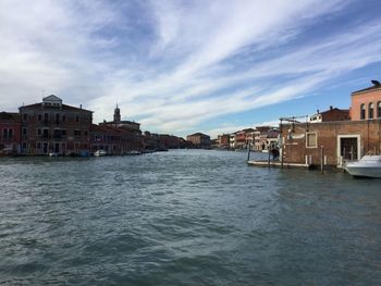 Canal amidst buildings in city