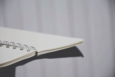 Close-up of book on table