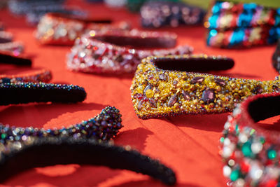 Close-up of cookies on table