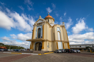 Low angle view of church against sky