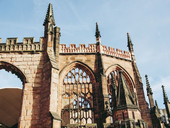 Low angle view of historical building against sky