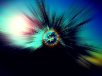 Blurred motion of illuminated blurred lights