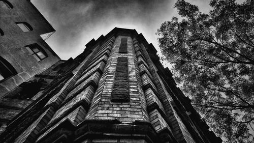 Low angle view of buildings against sky