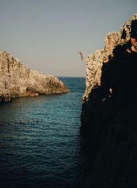 Rock formations in sea