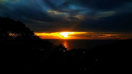 Scenic view of sea during sunset