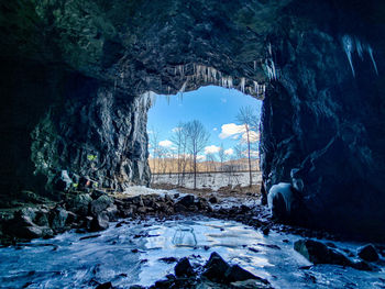 Rock formations in cave