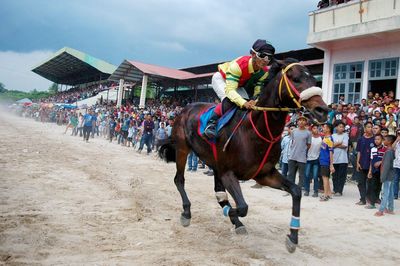 Group of people riding horses