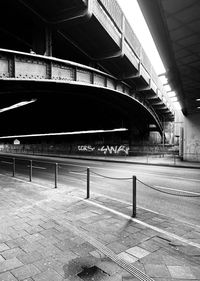 Empty railroad station platform