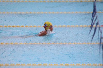 Woman in swimming pool