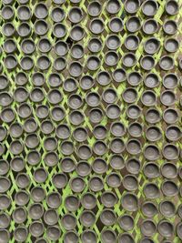 Full frame shot of green stack