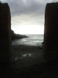 View of sea against cloudy sky