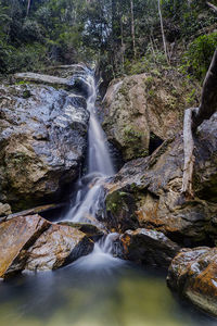 Stream flowing through rocks