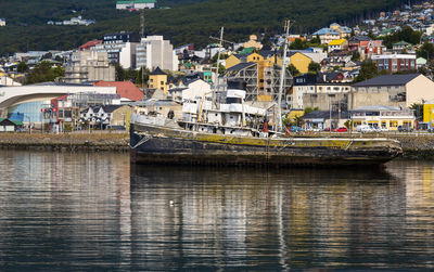 Boats in harbor