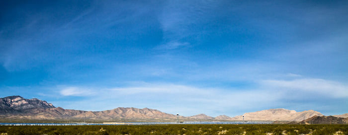 Ivanpah solar power facility against sky