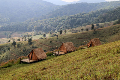 Residence of hill tribes from northern chiang mai province of thailand.