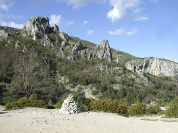 Scenic view of mountain against sky