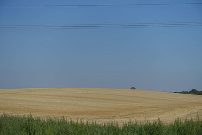 Scenic view of landscape against clear sky