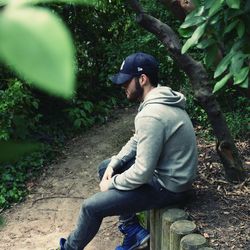 Man sitting outdoors