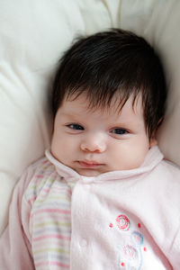 Close-up portrait of cute baby