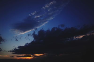 Scenic view of sky at sunset
