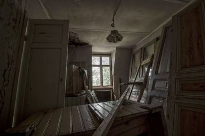 Empty corridor of building